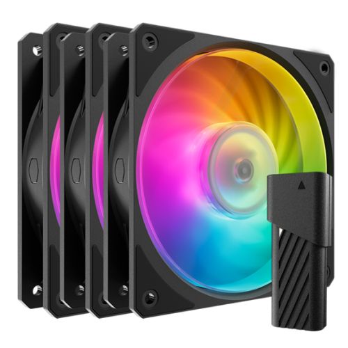 Cooler Master Mobius 120P ARGB PWM 12cm Case Fans (3-Pack), Ring Blade Design, 0-2400 RPM, Loop Dynamic Bearing, Black, ARGB Controller Included Cooler Master Mobius 120P ARGB PWM 12cm Case Fans (3-Pack), Ring Blade Design, 0-2400 RPM, Loop Dynamic Bearing, Black, ARGB Controller Included